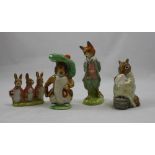 Beswick Beatrix Potter figures Benjamin Bunny, Flopsy Mopsy and Cottontail,