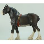 Beswick model of Clydesdale Shire horse 2465 in brown matt colour way