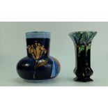 Fredrick Rhead Bursley Ware tulip vase and tubelined Persian vase,
