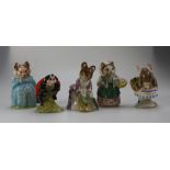 Royal Albert Beatrix Potter figures Mother Ladybird, Appley Dapply, Cousin Ribby,