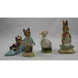 Beswick Beatrix Potter figures Fierce Bad Rabbit, Johnny Townmouse,