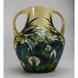 Moorcroft two handled large vase decorated in the Lamia design dated 1995, height. 26.
