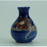 Lise B Moorcroft art pottery lustre miniature vase decorated with Mouse & Berrys design,