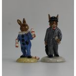 Royal Doulton Bunnykins figures Juggler DB164 and Businessman DB203 (2)