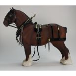 Beswick Harnessed Shire Horse Burnham Beauty 2309 Matt Brown