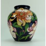 Moorcroft Asian Peony vase, limited edition, 20cm tall. Designed by Emma Bossons.