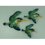 Beswick graduated set of Kingfisher wall plaques comprising 729-1,