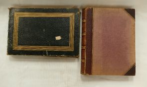 19th Century large leather bound book of photographs of India, Malta,