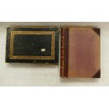 19th Century large leather bound book of photographs of India, Malta,