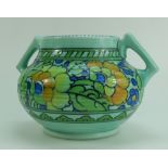 Charlotte Rhead Crown Ducal two handled Art deco vase in the Byzantine 4521 design,