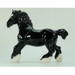 Beswick model of Black Cantering Shire horse 975,
