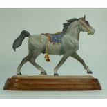 Beswick rare Arab Stallion with saddle on wood plinth 2269