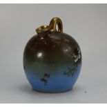 Doulton Burslem flask hand painted and g