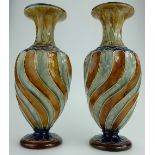 Doulton Lambeth pair stoneware vases de