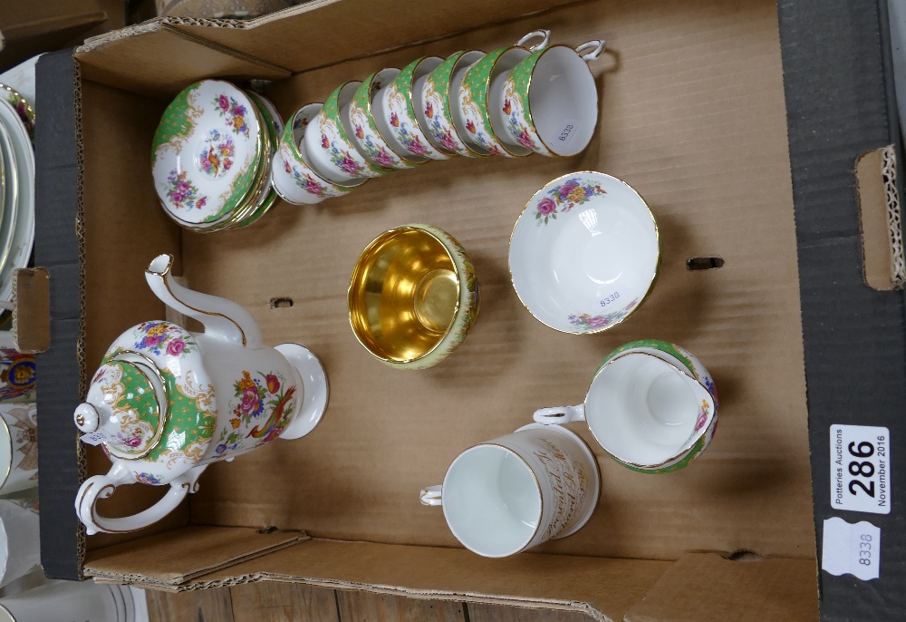 A nice collection of Paragon teaware in the Rockingham design to include coffee cans, saucers,