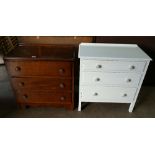 Two oak chest of 3 drawers.