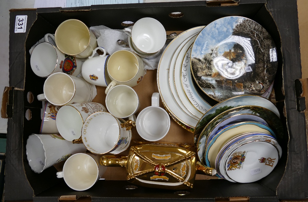 A mixed collection of items to include commemorative cups,