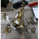 Heavy Brass Edwardian centre light in need of refurbishment