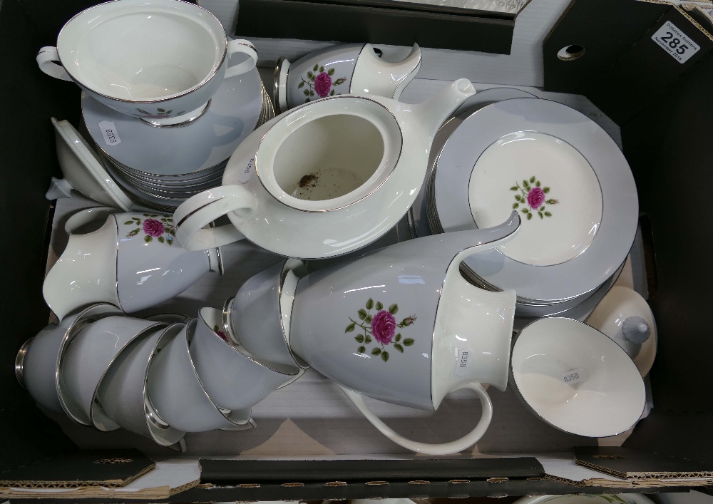 A good collection of Royal Doulton Chateau Rose patterned teaware to include sandwich plates, cups,