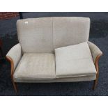 Parker Knoll wooden framed 2 seater sett