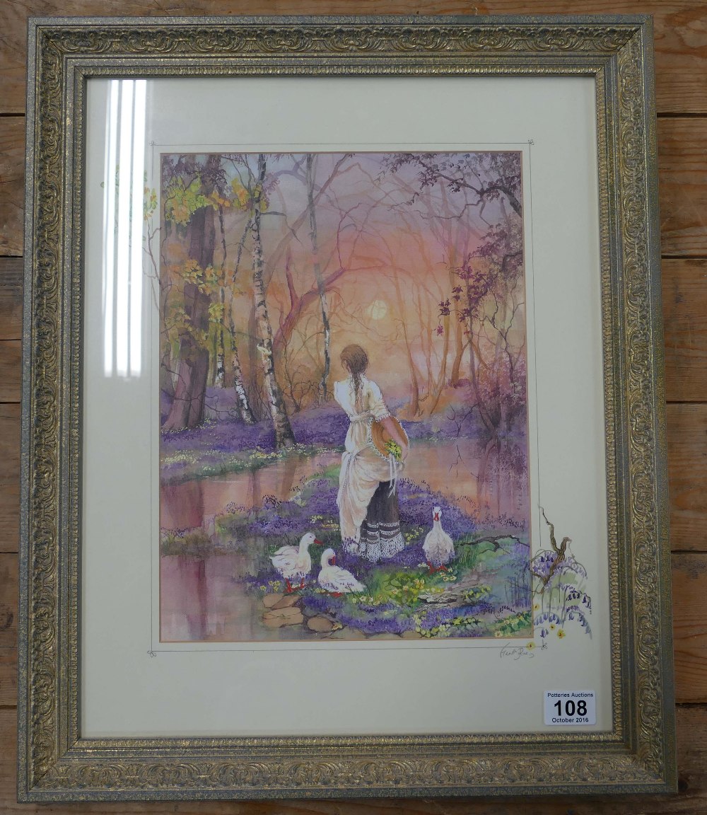 Large framed original art work by Glenda