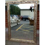Large bevelled edge wall mirror decorate