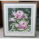 Modern framed print of floral study sign