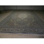 Blue ground Persian design carpet 13.5ft x 11ft