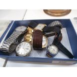 Collection of vintage wristwatches Sieko sportmatic Tissot, Lectro etc