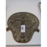 1920s cast brass plaque depicting Hera inscribed Argus The All Seeing