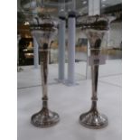 Pair silver spill vases 9'' high - Birmingham 1919