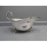 Silver sauce boat with loop handle Birmingham 1933