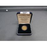 Cased 1995 Guernsey gold proof coin