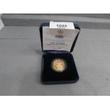 Cased 1997 Guernsey gold proof coin