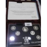 Cased 1996 Silver Anniversary collection silver proof coin set