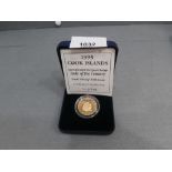 1995 Cook Islands fifty dollar 14ct gold coin