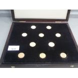 Cased collection 10 gold coins 'The Family Chronicles of Queen Victoria' comprising 1867