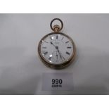Waltham pocket watch in gold plated Dennison case + another by The Lancashire watch Co Ltd