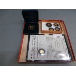 Collection 6 small 24ct gold coins incl. 2000 Guernsey £5, 1994 Canadian 2 dollar etc