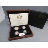 Cased 2013 four coin sovereign proof set