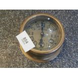 Small brass cased ships clock by James McCabe