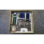 Gulf War service medal together with a naval long service medal to R.Carter HMS Collingwood and