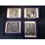 A set of four Dutch monochrome framed Escher prints from the 40s/50s/60s. (4)