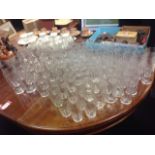 Miscellaneous pub glasses including Carling pint & half pint, Strongbow pints and half pints, plain,