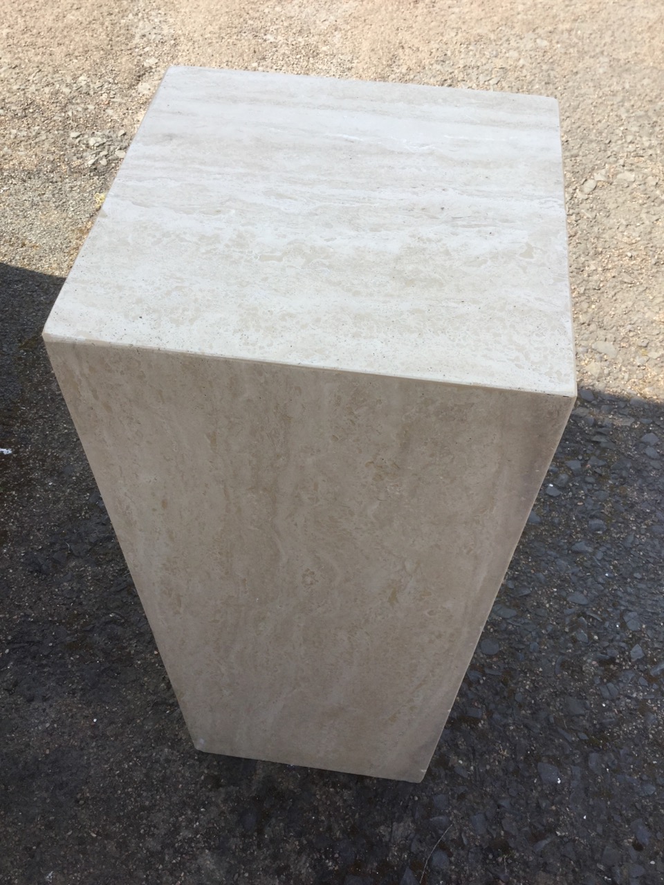 A 3ft travertine marble square column. - Image 3 of 3