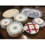 Miscellaneous ceramics including a late Victorian Staffordshire Regent pattern part dinner