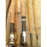 Rudge & Son, The Prince, a two-piece split cane 7ft 6in trout fly rod; and an Allcock three-pice 9ft