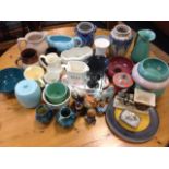 Miscellaneous ceramics including ribbed DeeCee stoneware bowls, Wedgwood, Govancroft pieces, a