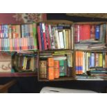 A quantity of books including reference, Who's Who's, travel maps, cookery, childrens, novels, stamp