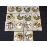 A set of seven boxed Royal Doulton collectors plates from the old country crafts series, the